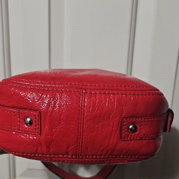 Coach EUC Zoe Vibrant Red Patent Leather Shoulder Bag - Picture 8 of 13